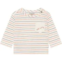Noppies T-Shirt bleu foncé / orange / blanc