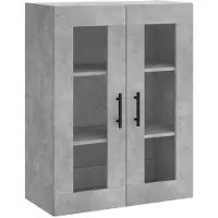 vidaXL Armoire murale gris béton 69,5x34x90 cm