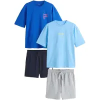 Next Pyjama court bleu / bleu marine / bleu clair / gris