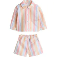 Next Set bleu pastel / vert pastel / orange pastel / blanc cassé