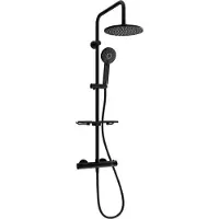 Mexen KT40 ensemble douche apparent avec pomme de douche et robinet thermostatique, noir - 771504093-70