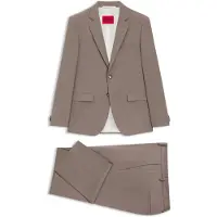 HUGO Costume deux pièces Extra Slim en popeline de laine mélangée