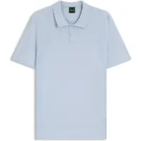 BOSS Polo en maille de coton mélangé avec Structure bodymapping
