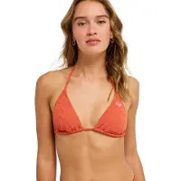 Roxy Current Coolness Tiki Triangle Bikini Top Orange L Femme