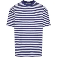 Urban Classics T-Shirt bleu foncé / blanc