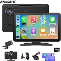 AWESAFE BMW Série 5 F10 F11 CIC (2010-2012) Mise à niveau de l'écran tactile Android 128 Go CarPlay et Android Auto