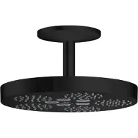 Hansgrohe Douche de tête 280 1jet ONE avec raccordement au plafond noir mat (2 Types de jets, 12.20 l/min)