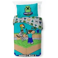 BrandMac Minecraft The Fight Is On 140 X 200 Cm (1029658) Bedding Set Multicolore