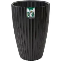 Garden ID Pot de Plante en Polyéthylène Noir Élégant pour Jardin - 40 x 58 cm