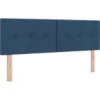 vidaXL Tête de lit LED avec bandes lumineuses LED bleues 160 cm Tissu