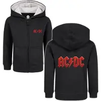 AC/DC Vestes à capuches pour enfants de - Logo - 92 - 128 - pour Enfants - noir - Taille 8 Ans