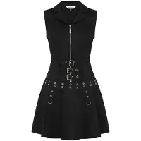 Banned Robe courte Gothic de - Astrid Dress - XS - XL - pour Femme - noir - Taille L