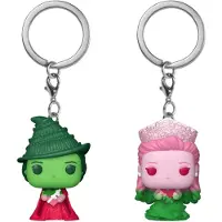 Funko POP! Wicked POP! Vinyl Schlüsselanhänger 2er-Pack G&E (Ombre) 4 cm, Multicolore, Vert, Pink