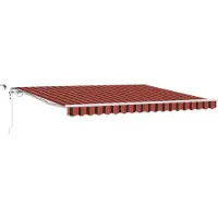 vidaXL , store enroulable orange et marron, 400 x 300 cm, polyester