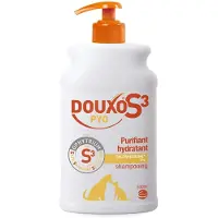 Douxo S3 PYO Shampooing nettoyant, désinfectant et apaisant pour chiens et chats avec des irritations, des boutons ou des croûtes, 500ml 500 ml Shampooing