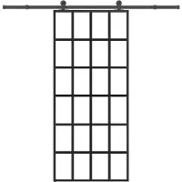 vidaXL Porte coulissante avec ferrure 90x205 cm verre ESG & aluminium