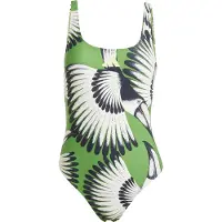 Adidas X Farm 3 Stripes Swimsuit Vert 34 Femme