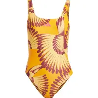 Adidas X Farm 3 Stripes Swimsuit Orange 34 Femme