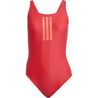 Adidas 3 Stripes V Back Swimsuit Rouge 36 Femme
