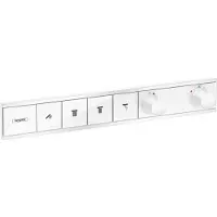 Hansgrohe robinet thermostatique encastré RainSelect pour 4 points de puisage, finition blanc mat