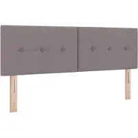 vidaXL Tête de lit LED, couleur taupe, revêtement en tissu
