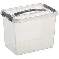 Q-Line Boîte de rangement - transparente - 9 L - 30 x 20 x 22 cm