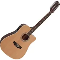 Gear4Music Dreadnought Cutaway 12 String Electro Acoustic Guitar by