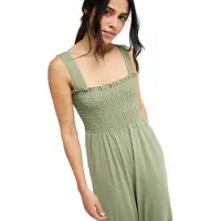 Roxy Just Passing By Sleeveless Jumpsuit Vert L Femme