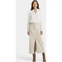 Nydj Jupe Longue Taille Haute avec Fente Centrale à l'Avant | Feather
