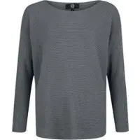 RED by EMP T-shirt manches longues de - Pull Tricoté Manches Chauve-Souris - S - XL - pour Femme - gris - Taille S