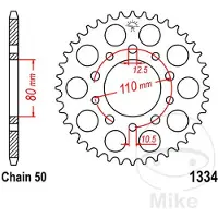 JT Sprockets Couronne moto JTR1334,41