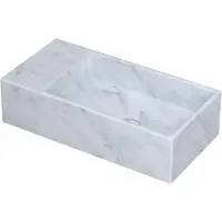 Ink versus lave-mains pierre dure ls avec trou pour robinet 36x18x9cm marbre blanc mat 3404115
