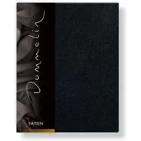 Dommelin Drap-housse Dommelin Noir (Satin 300TC)-80 x 200 cm