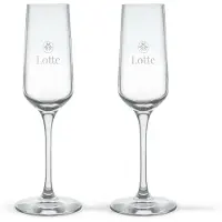 Yoursurprise Flûtes à champagne personnalisées - Verre en cristal - 2 pièces