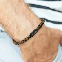 Yoursurprise Bracelet œil de tigre personnalisé - M - 6mm