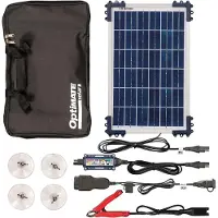 TecMate Chargeur solaire automatique pour batteries 12 V/12,8 V lithium et plomb-acide (10 W)
