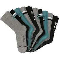 Schiesser Chaussettes gris chiné / jade / noir / blanc