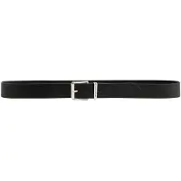 Gant pour femme. 9940157 Ceinture classique en cuir noir (105cm), Casuel