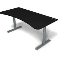 AROZZI Arena Large Bureau Gaming - 160 x 82 x 71-81 cm - Gris - Noir