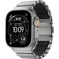 Nomad Bracelet Stratos pour Apple Watch | 44/45/46/49 mm - Black / Natural Titanium