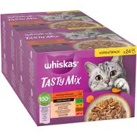 Whiskas Multipack Tasty Mix 96 x 85 g pour chat - Recettes de campagne en sauce