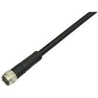 Bkl Electronic 2700001 Câble de raccordement capteurs/actionneurs M8 femelle, droit 5 m Po, Câble + prise électronique, Noir