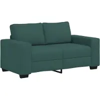 vidaXL Canapé 2 places vert foncé 160 x 77 x 82 cm en tissu