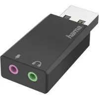 Hama 00200323 changeur de genre de câble USB 2x3.5 mm Noir