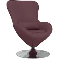 vidaXL Fauteuil œuf Violet 63 x 73 x 90 cm tissu