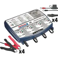 Optimate Chargeur de batterie 3 Quad Bank 4x 7 niveaux, 12V, 0.8A STD/AGM/Gel