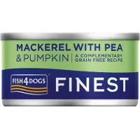 Fish4Dogs Finest Wetfood - Maquereau avec citrouille et pois - 12 x 85 g