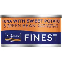 Fish4Dogs Finest Wetfood - Thon avec patates douces et haricots - 12 x 85 g