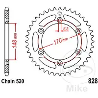JT Sprockets Couronne moto JTR828,48