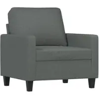 vidaXL Fauteuil Gris foncé 60 cm Tissu
